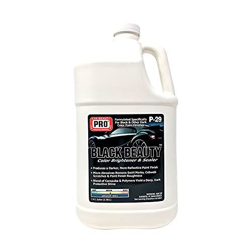 Pro Black Beauty Car Wax - Premium Color Brightener & Sealer for Black Cars | One-Step Application | 1 Gallon (P-26) | Perfect for Detailing, Show Car Preparation & Long-Lasting Paint Protection