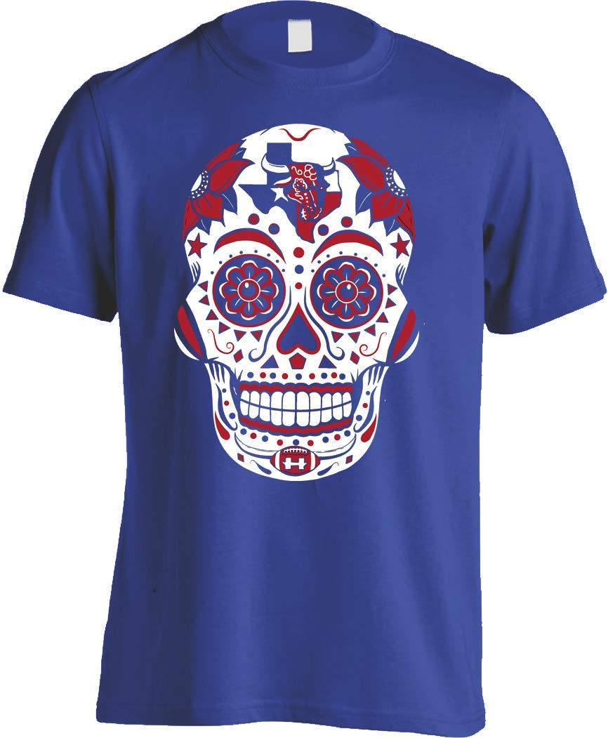 Men's Houston Sugar Skull T-Shirt - Premium American Apparel | Perfect for Casual Wear, Halloween & Day of the Dead Celebrations