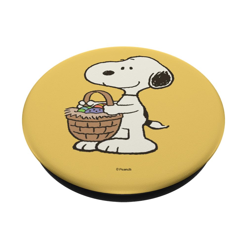 Peanuts Snoopy Easter Basket with Eggs - PopSockets Standard PopGrip for Phone & Tablet - Perfect for Easter Gifts, Spring Decor, and Kids' Party Favors