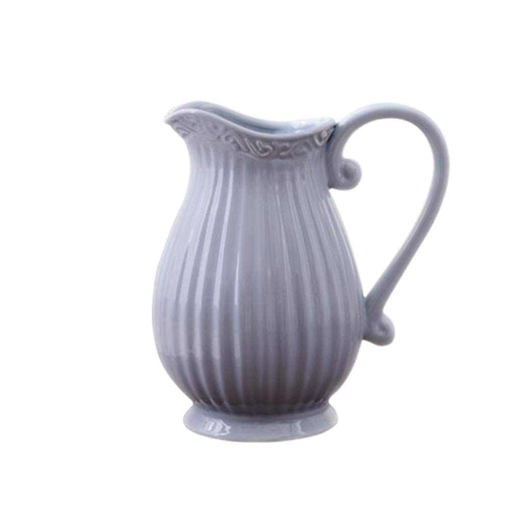 BESPORTBLE Ceramic Vase for Dried Flowers - Minimalist Home Decor, Modern Table Centerpiece, Living Room & Bedroom Decoration - Grey Vase for Home Ornament