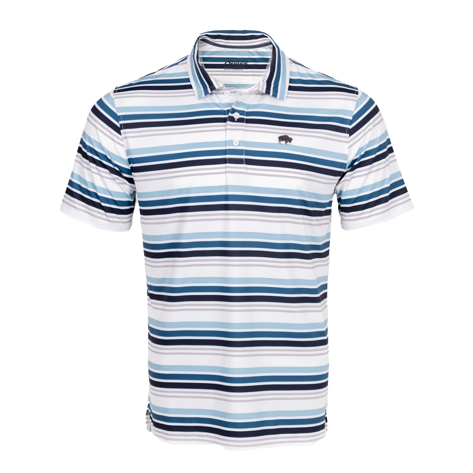 Roan Stripe Performance Polo Shirt for Men - Breathable Moisture-Wicking Golf & Casual Wear - Perfect for Work, Travel & Outdoor Activities
