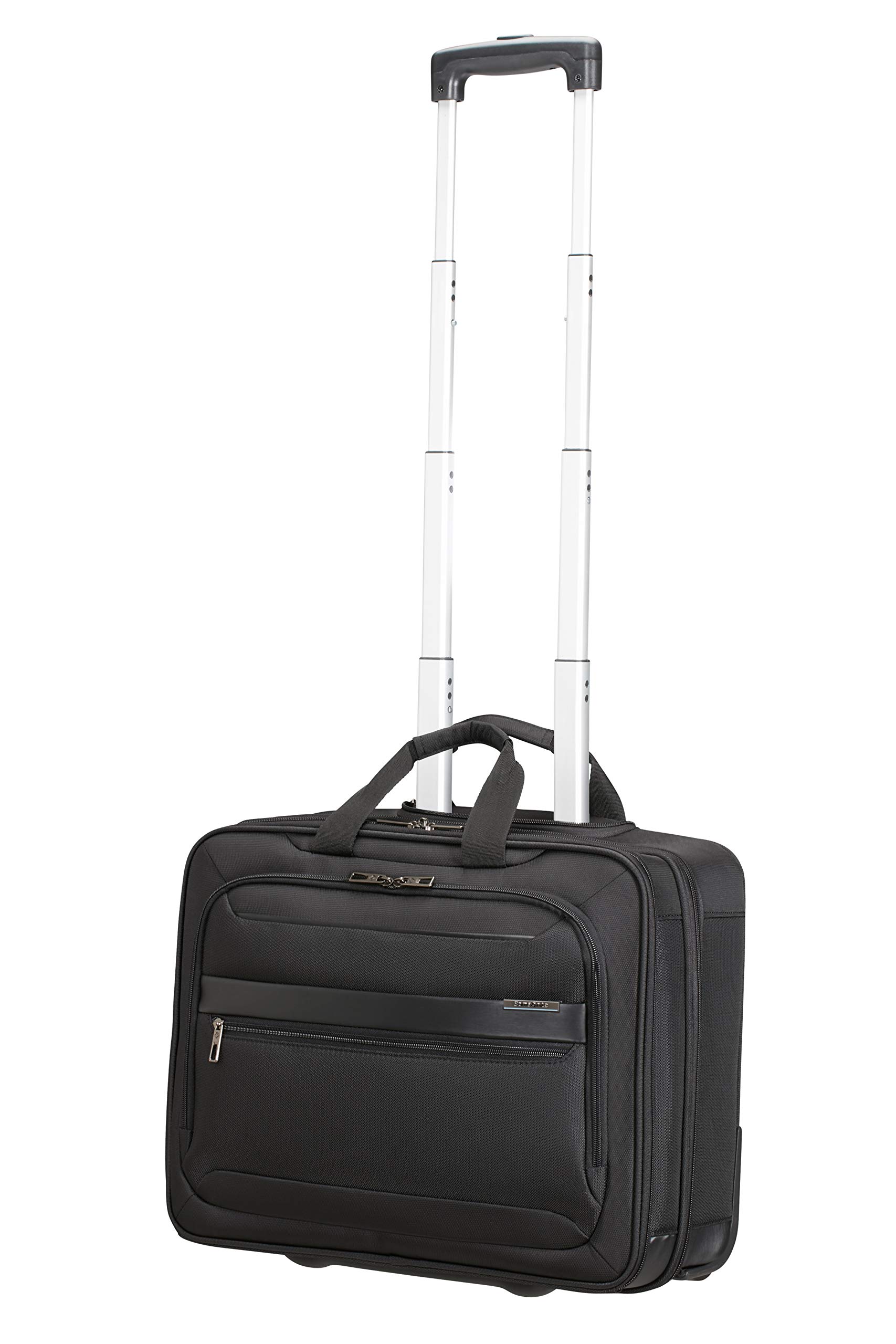 Samsonite Vectura Evo 17.3 Inch Laptop Rolling Carry-On Case - 46 cm Spinner Luggage with 27.5L Capacity, Black Business Travel Suitcase for Airplane & Office Commute