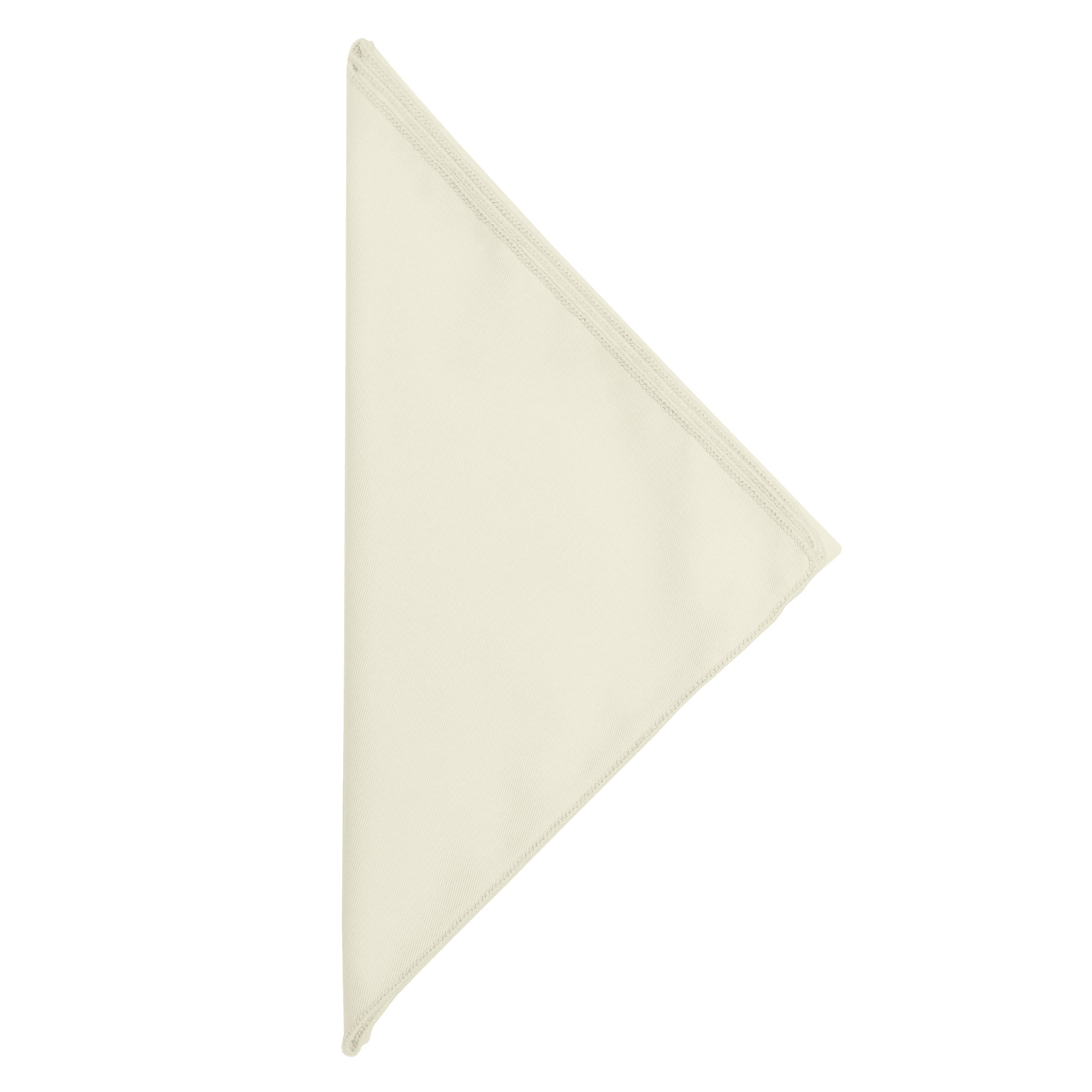 Premium 20x20 Inch Poly-Cotton Twill Dinner Napkins - Set of 12 Ivory Cream Table Linens for Formal Dining, Weddings & Special Occasions