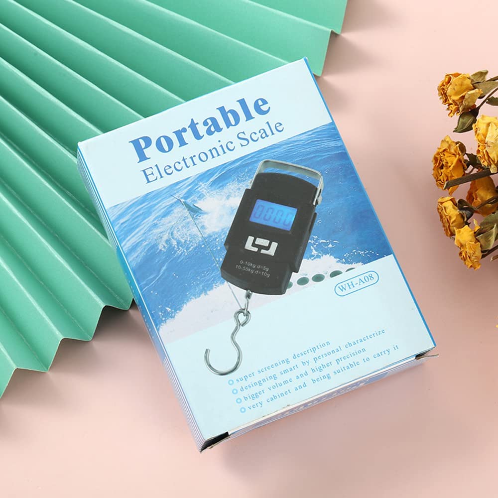 Portable Digital Luggage Scale with Auto-Lock & LCD Display - 110lbs/50kg Capacity, Accurate Weight Measurement for Travel, Fishing & Shipping - Perfect for Airports, Camping & Outdoor Adventures