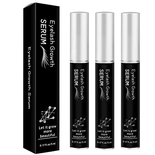 Premium Eyelash Growth Serum - Natural & Non-Irritating Lash Boost for Longer, Fuller, Thicker Lashes (3 Pack) | Enhance Your Look for Daily Wear, Special Occasions & Professional Makeup