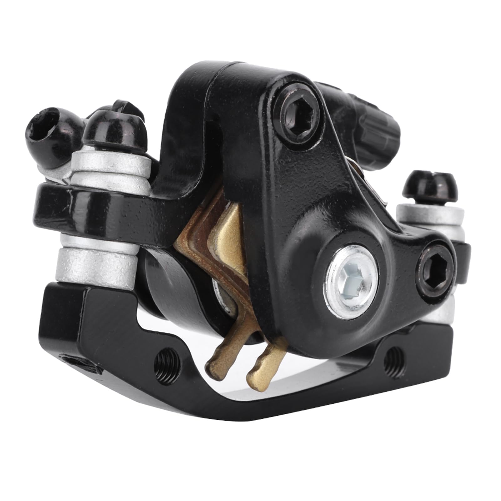 Premium Universal Black Aluminum Disc Brake Calipers for Electric Bikes - Front & Rear Mechanical Brake Set with Mounting Screws - Perfect for E-Bike Upgrades, Mountain Bikes & Commuter Cycling Accessories