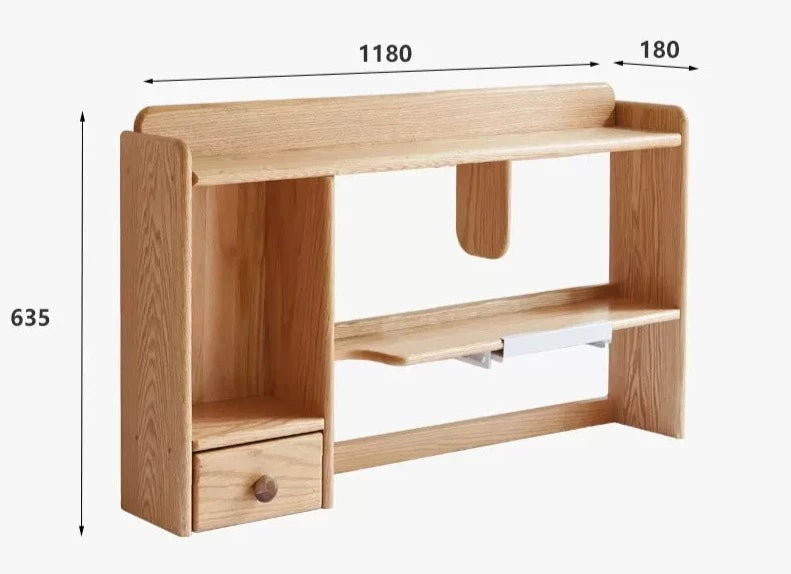 Solid Oak & Beech Wood Bookshelf - Sturdy Wooden Shelf for Home, Office & Library - Perfect for Organizing Books, Decor & Storage