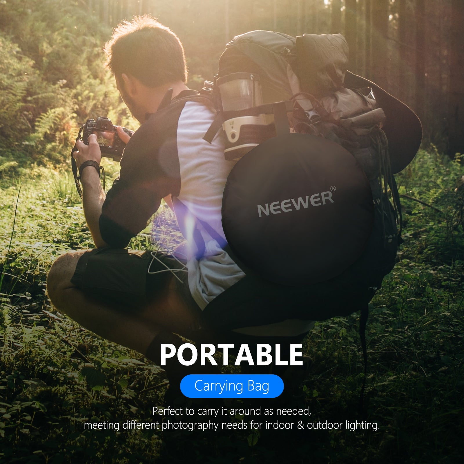 NEEWER 5-in-1 Collapsible Light Reflector for Photography - 40