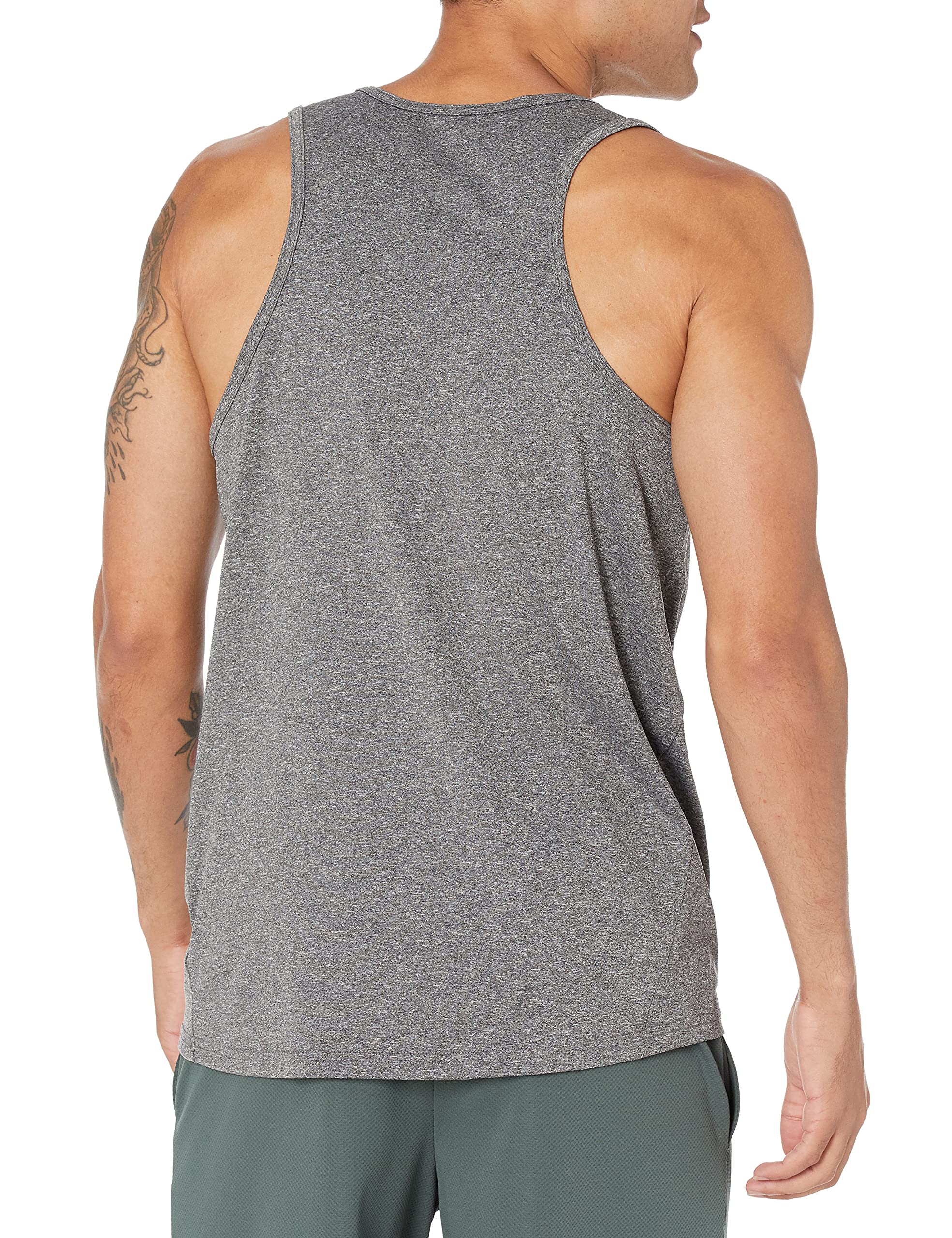 Amazon Essentials Men's Tech Stretch Tank Top - Breathable Workout Shirt for Gym, Running & Athletic Performance | Moisture-Wicking Activewear for Men