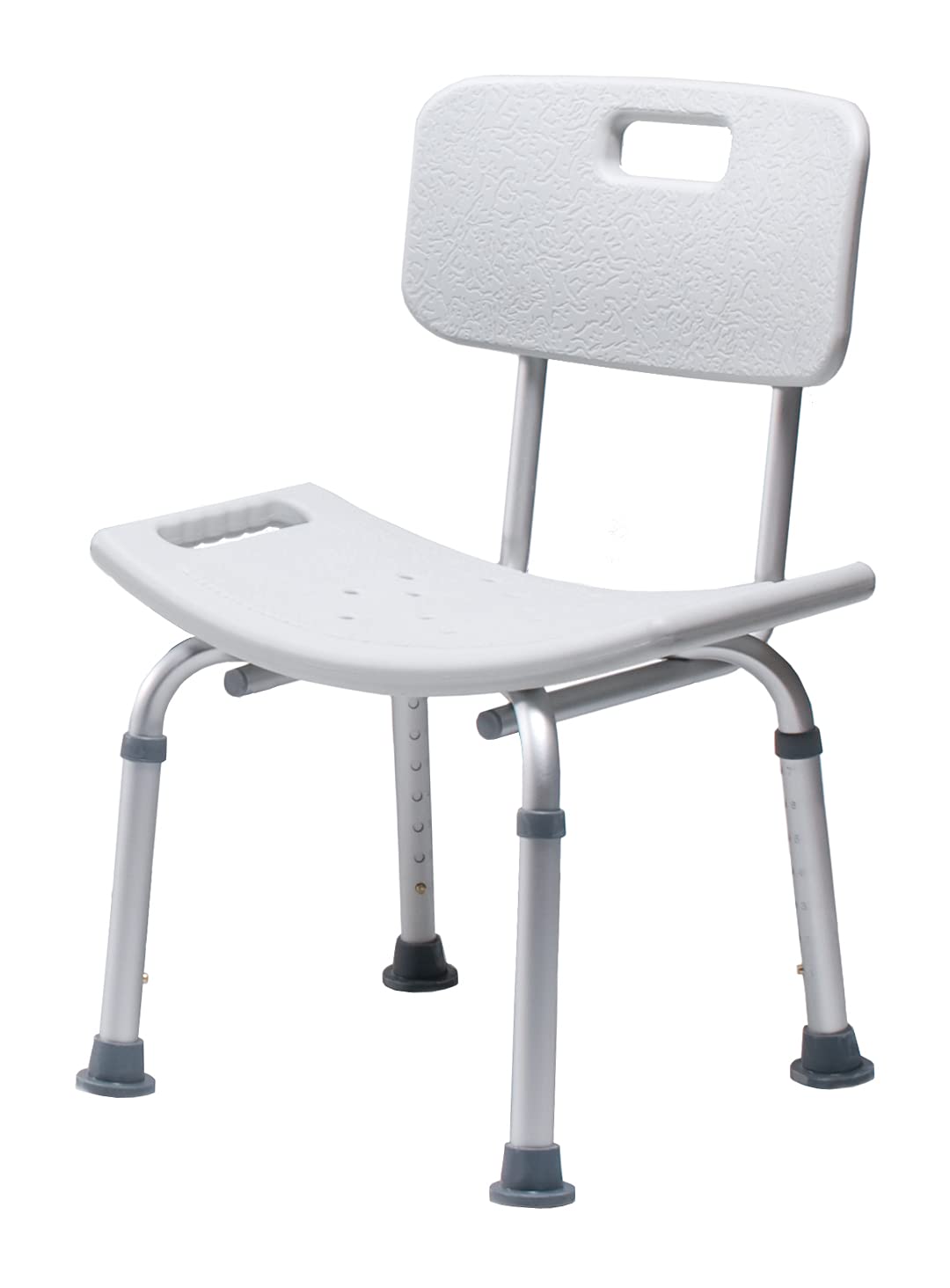 Graham-Field 7921A-4 Lumex Platinum Collection Bath Seat with Backrest - Heavy Duty Medical Shower Chair for Adults & Elderly - 350 lbs Weight Capacity - Standard Grey (4-Pack) - Ideal for Bathroom Safety & Mobility Assistance