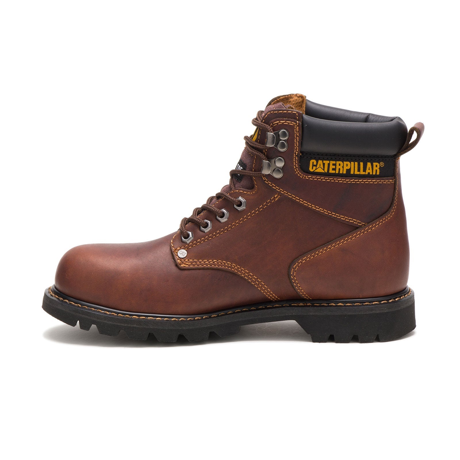 Second Shift Steel Toe Work Boots for Men - Tawny Brown Safety Shoes with Slip Resistant & Electrical Hazard Protection - Ideal for Construction, Warehouse & Industrial Work