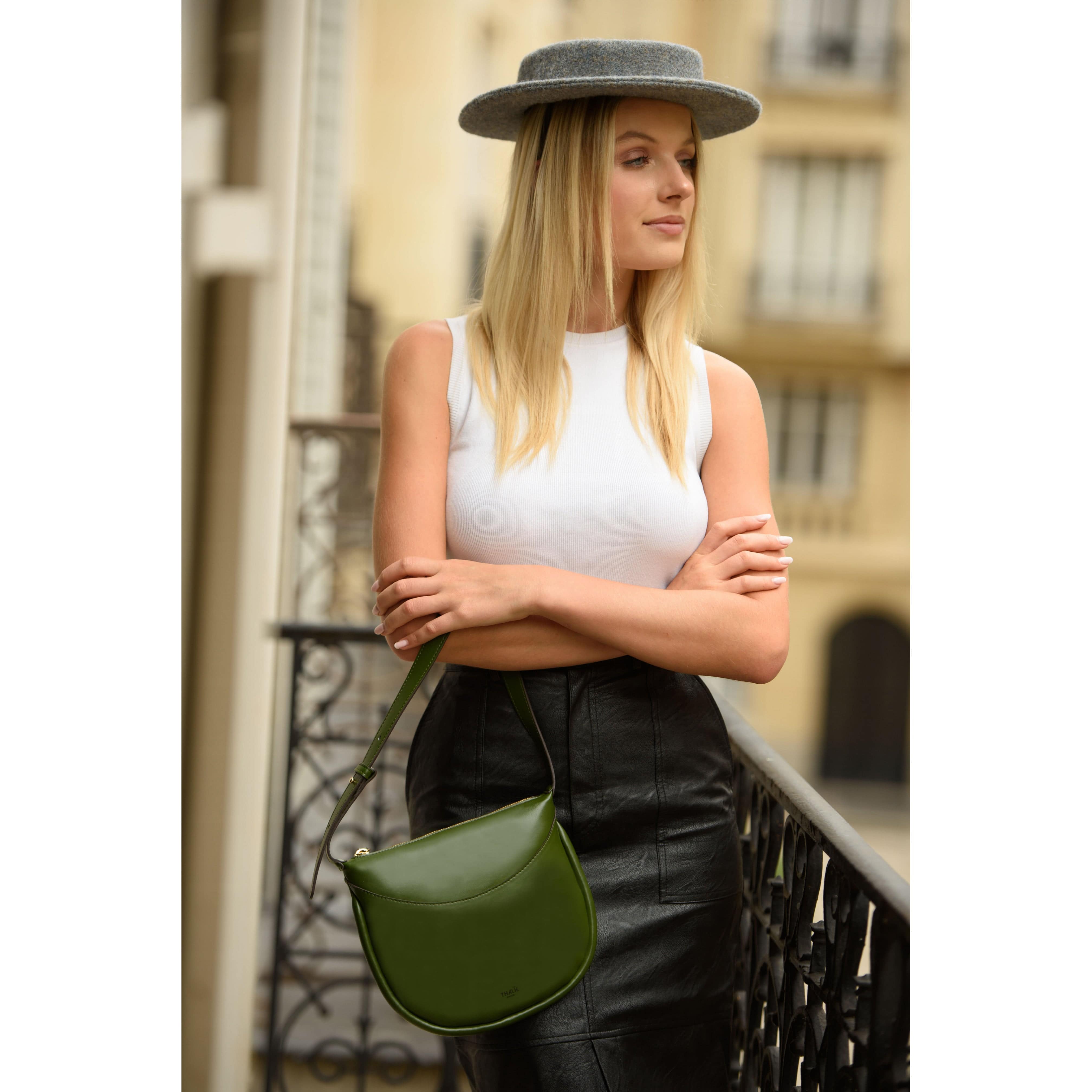 Adele Desserto® Vegan Cactus Leather Shoulder Bag - Eco-Friendly Green Handbag for Women | Perfect for Work, Travel & Everyday Use