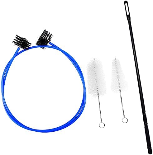 Hysagtek 4-Piece Trumpet Cleaning Kit - Snake Brush, Mouthpiece Brush, Valve Casing Brush & Flexible Brush with Cleaning Rod - Perfect for Trumpet Maintenance & Professional Musicians