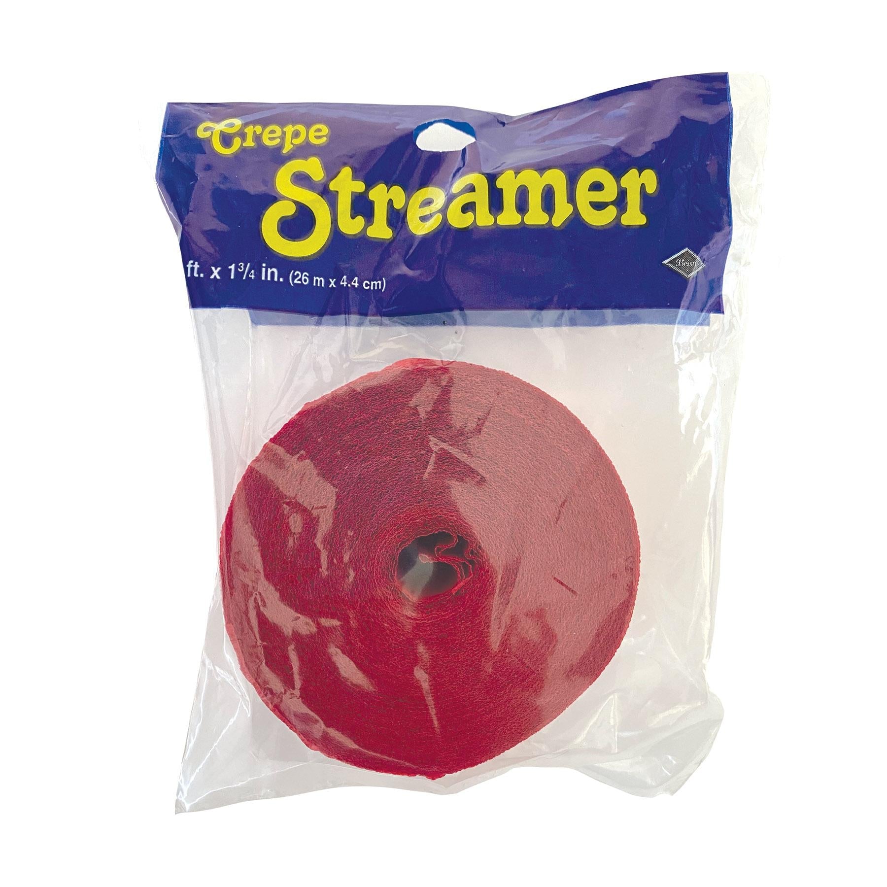 12 Pack Beistle FR Party Festive Crepe Streamers - Red Decorative Party Supplies for Birthday, Wedding & Holiday Decorations