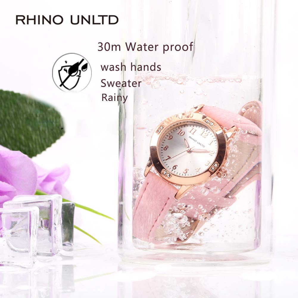 Elegant Women's Watch with Genuine Leather Band & Japanese Quartz Movement - Waterproof Business Classic Analog Watch with Stainless Steel Case - Perfect for Office, Formal Events & Everyday Wear