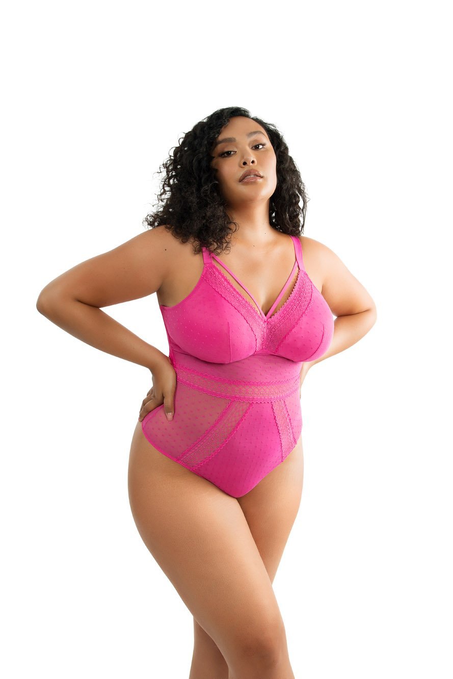 Parfait Mia Dot Wire-Free Padded Mesh Bodysuit - Comfortable Seamless Underwear for Everyday Wear, Lounge & Sleep