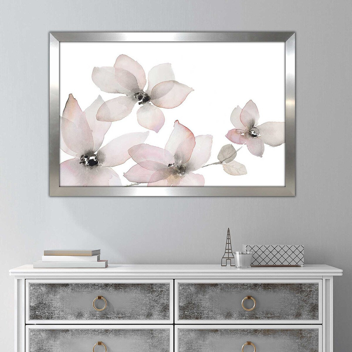 Blooming Whispers II Horizontal Acrylic Wall Art Print - Modern Floral Home Decor for Living Room, Bedroom & Office