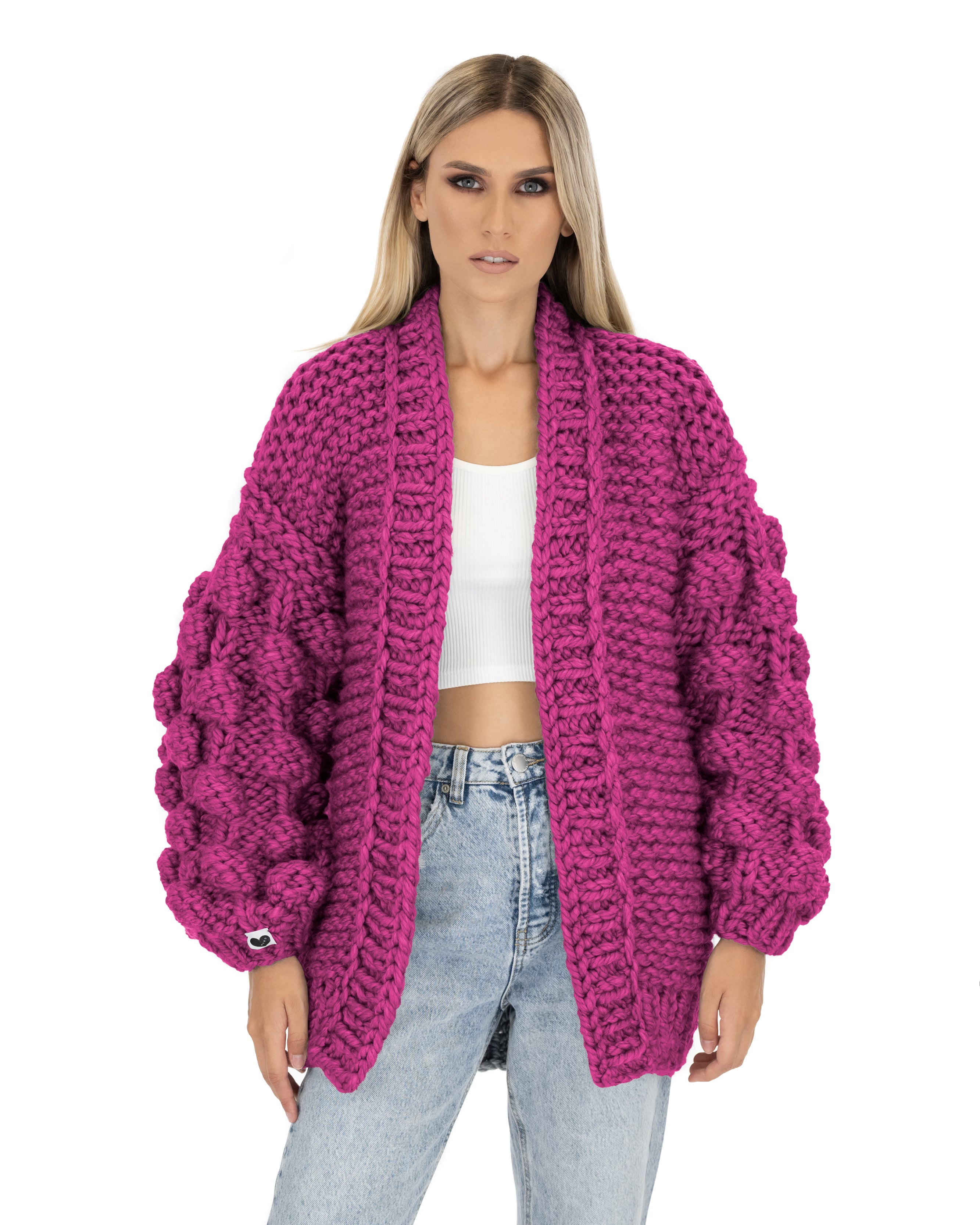 Stylish Bubble Sleeve Cardigan for Women - Soft Knit Open Front Sweater | Perfect for Office, Date Night & Casual Outfits