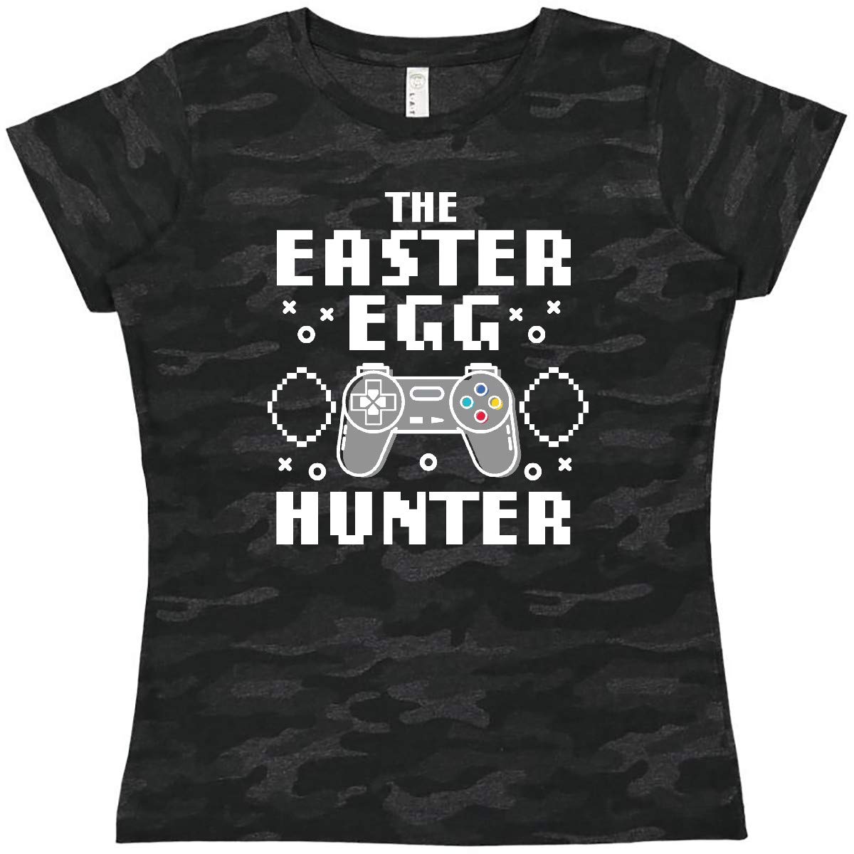 Happy Easter The Easter Egg Hunter Gamer Women's T-Shirt | Funny Easter Egg Hunting Graphic Tee | Perfect for Easter Celebrations, Egg Hunts & Gamer Girls