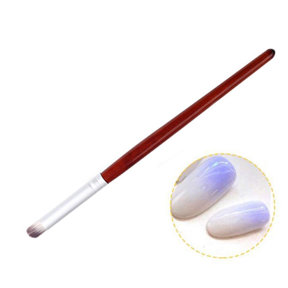 Professional Wooden Handle Nail Art Brushes Set - Gradient Dye Drawing & Painting Tools for Manicure | Perfect for Salon, Home DIY Nail Design & Professional Nail Artists