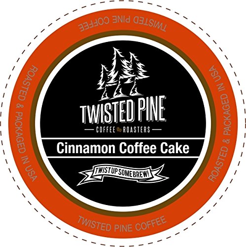 Twisted Pine Cinnamon Coffee Cake Flavored Coffee Pods - 80 Single-Serve K-Cups for Keurig Brewers | Perfect for Breakfast, Office & Cozy Mornings