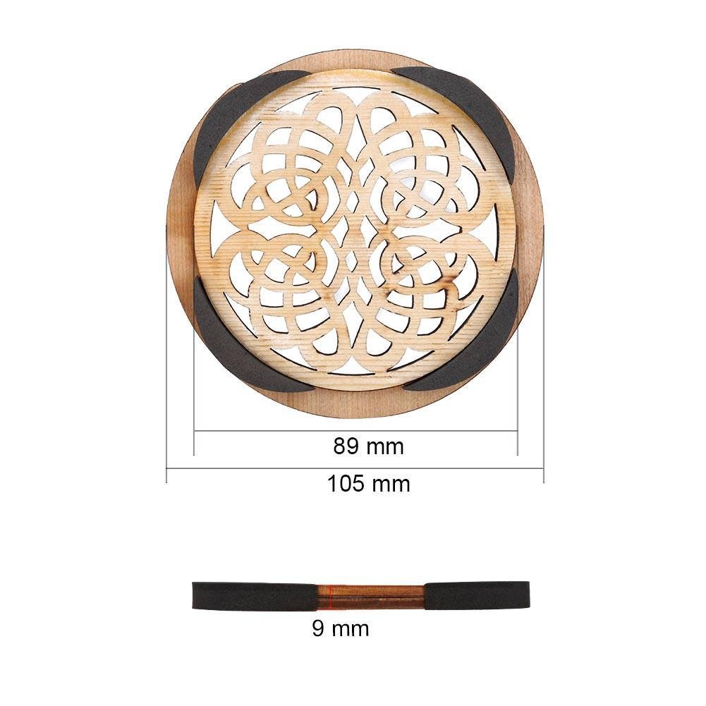 Vbestlife Wooden Guitar Soundhole Cover with Sponge - Acoustic Classic Guitar 41'' Sound Hole Protector (#6) - Perfect for Noise Reduction & Practice Sessions
