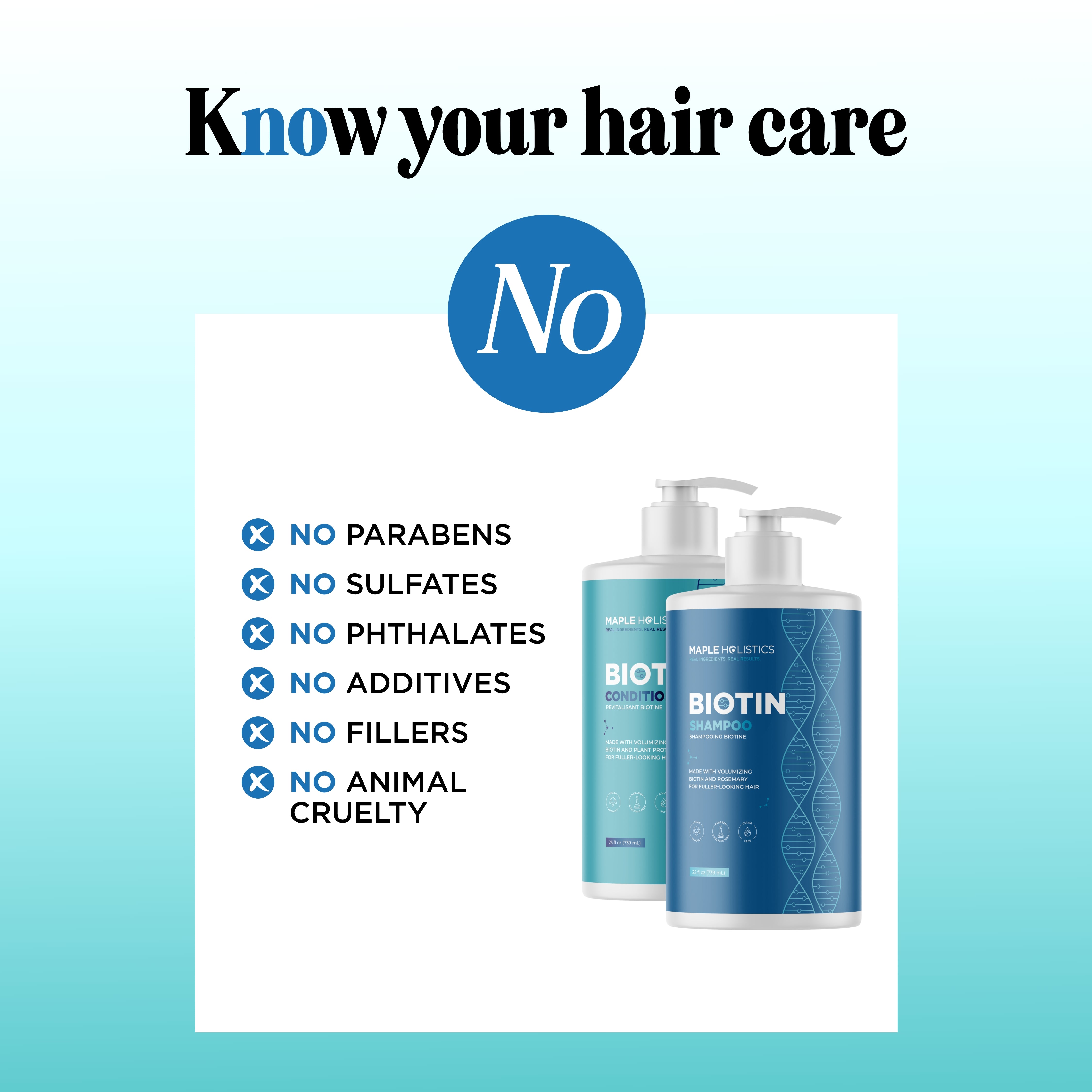 Biotin Shampoo and Conditioner Set for Hair Growth & Thickness - Sulfate Free Volumizing Hair Care Duo for Men & Women - Perfect for Daily Use & Damaged Hair Repair