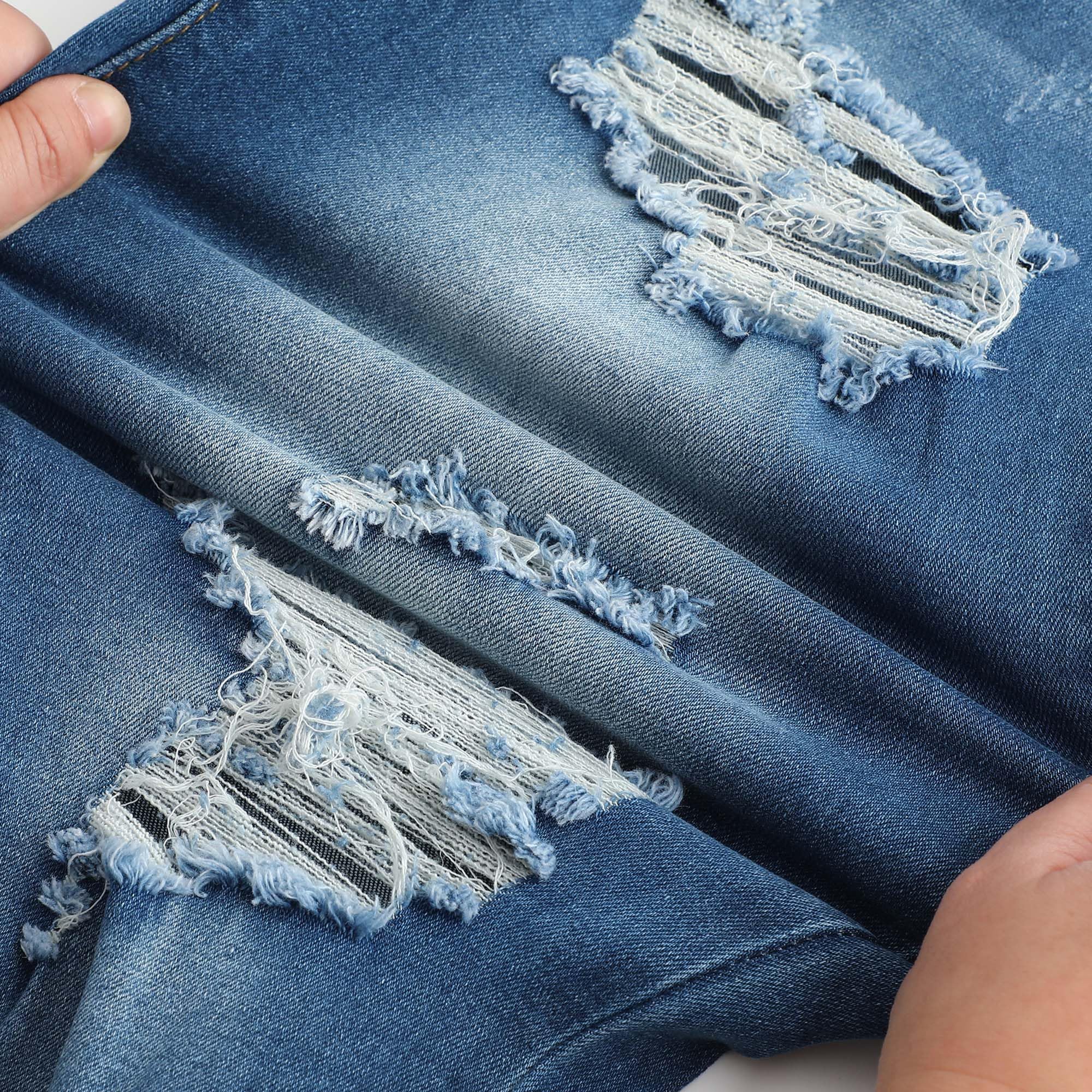 THUNDER STAR Women's Stretch Ripped Cropped Jeans - Mid Rise Distressed Denim Pants for Casual Wear | Perfect for Street Style, Weekend Outfits & Fashionable Looks