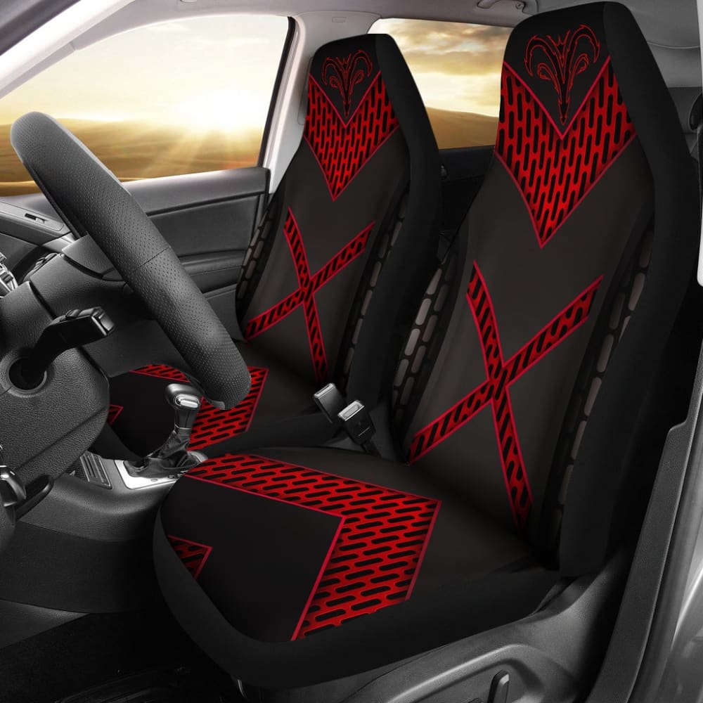 Premium Black & Red Custom Dodge Ram Car Seat Covers - Perfect Fit for 5 Seats (Model 212603) | Durable Protection & Stylish Upgrade for Trucks, Road Trips & Daily Commutes