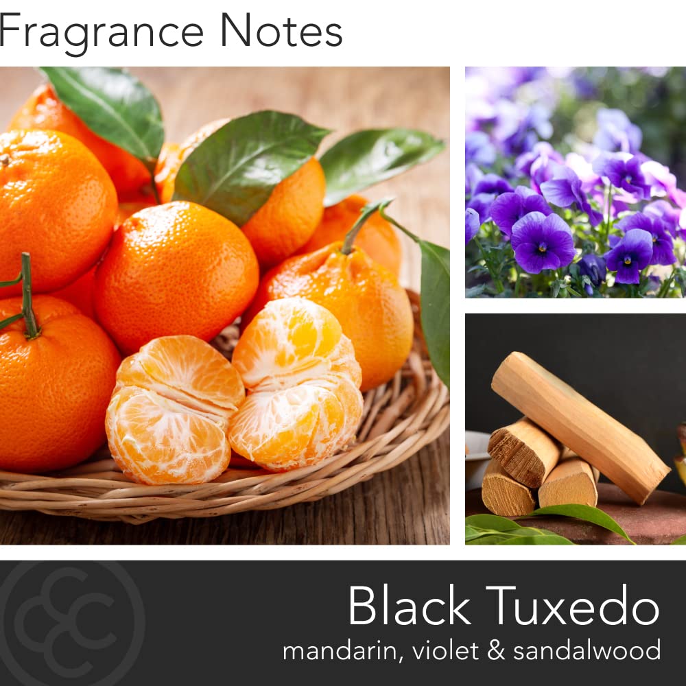 Manly Indulgence Black Tuxedo Jar Candle 16.5 oz - White Musk, Lavender, Cedarwood, Jasmine & Earthy Orris Scented Soy Wax Blend - Long Lasting 60 Hour Burn Time - Hand Poured in USA - Perfect for Home Decor, Romantic Dinners & Relaxation
