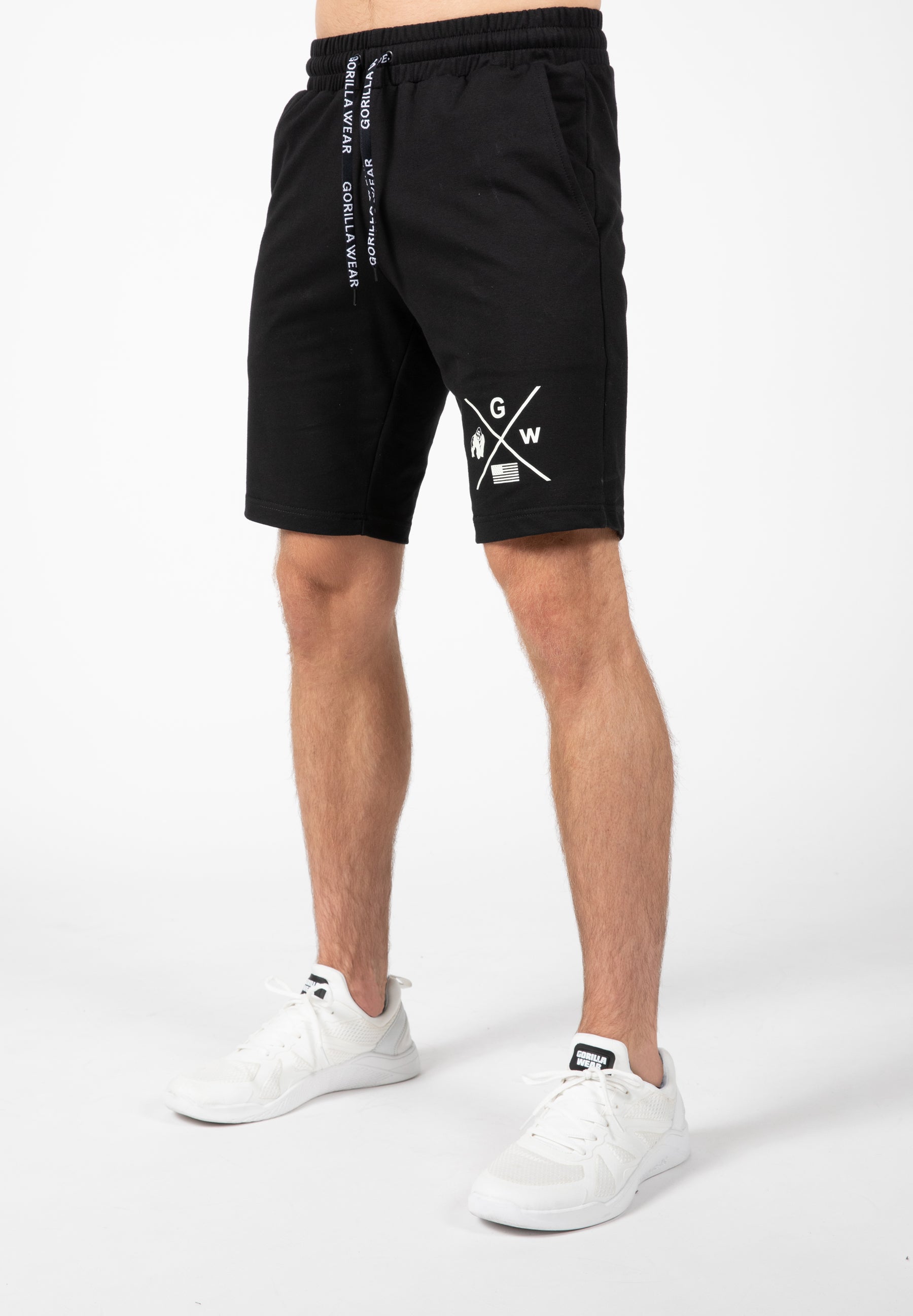 Cisco Men's Shorts - Black & White | Comfortable & Stylish Casual Wear for Summer, Gym, and Outdoor Activities