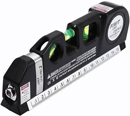 KARTCITY Multipurpose Laser Level - 360° Horizontal & Vertical Alignment with Bubble Vials & Measuring Tape - Perfect for Construction, DIY Projects, and Home Renovations