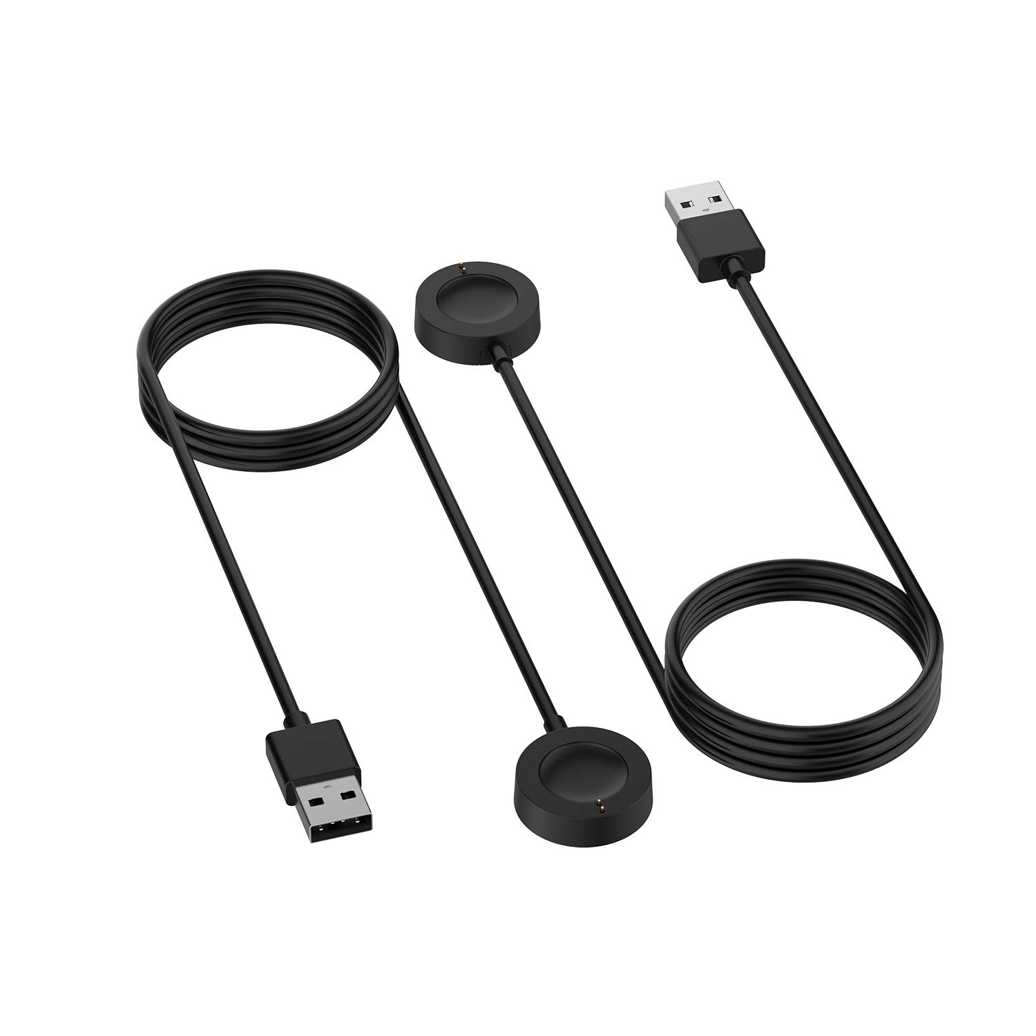 FitTurn [2-Pack] Fast Magnetic Charger for Michael Kors Smartwatches - Compatible with Access Gen 5 Lexington/Bradshaw, Gen 4 Runway/Sofie/MKGO - 3.3ft/100cm Replacement Charging Cable - Perfect for Home, Office & Travel Use