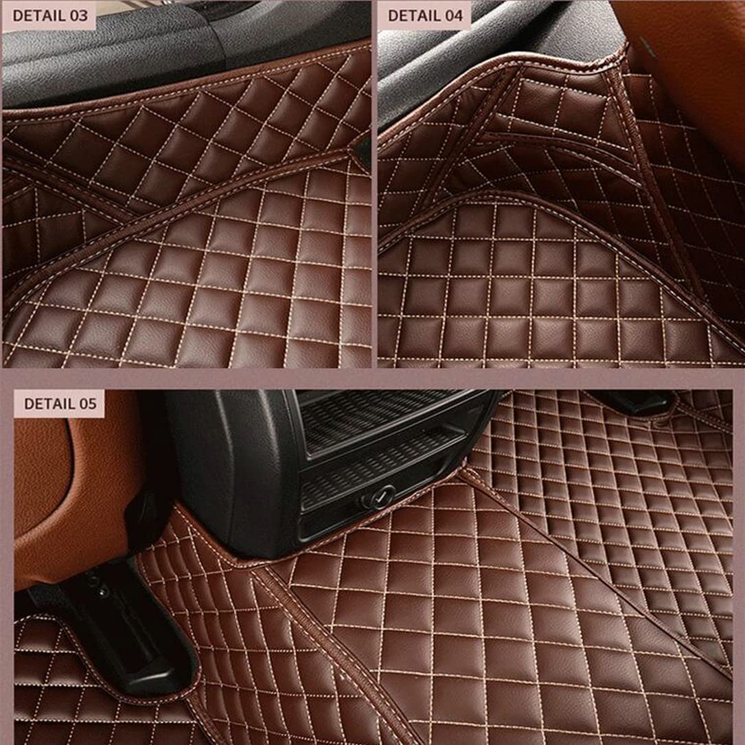 Premium Custom All-Weather 3D Luxury Leather Car Floor Mats - Perfect Fit for Cars, SUVs & Trucks | Waterproof & Durable Protection | Ideal for Daily Commute, Road Trips & Off-Road Adventures (Black)