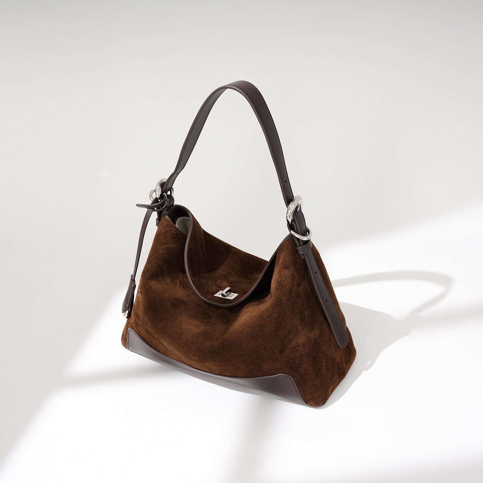 Stylish Suede Leather Shoulder Bag for Women - Fashionable Crossbody Purse with Adjustable Strap - Perfect for Work, Travel & Everyday Use