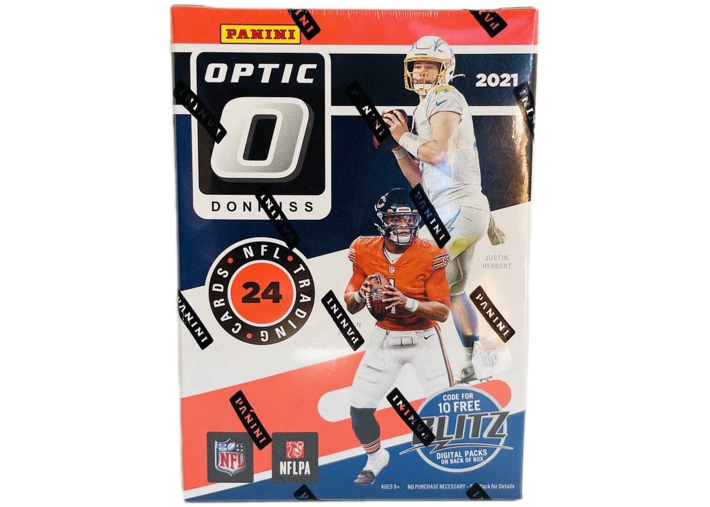 2021 Donruss Optic Football Factory Sealed Blaster Box (Pink) - NFL Trading Cards for Collectors, Perfect for Gifts, Fantasy Sports & Game Room Decor