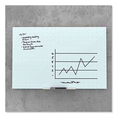 U Brands Frameless Glass Dry Erase Board - 35