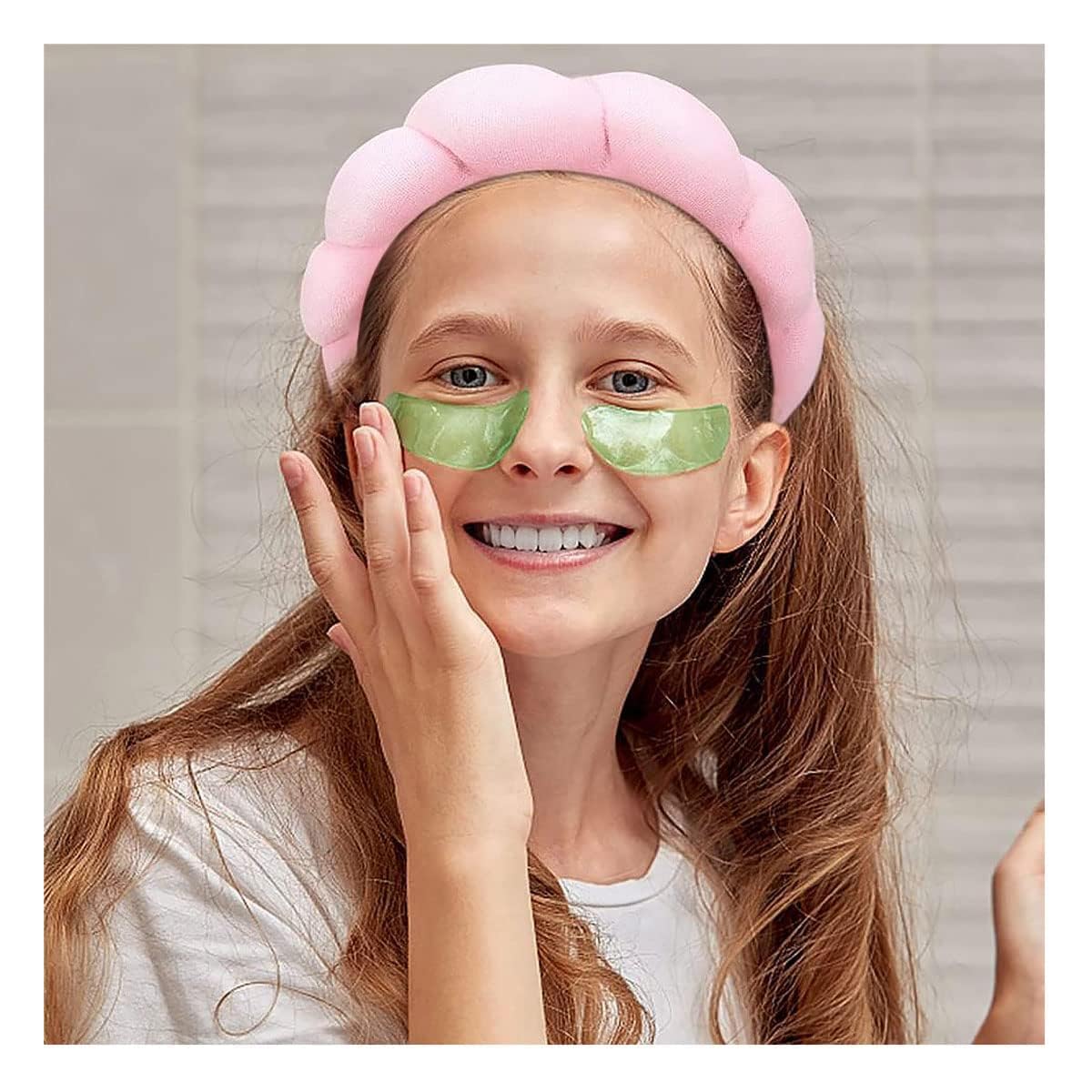 2 Pack Soft Puffy Makeup Headbands for Women & Girls - Non-Slip Spa Hair Bands for Face Washing, Skincare, Yoga & Relaxation (Black & Pink) - Perfect for Home Spa Days, Beauty Routines & Self-Care Sessions