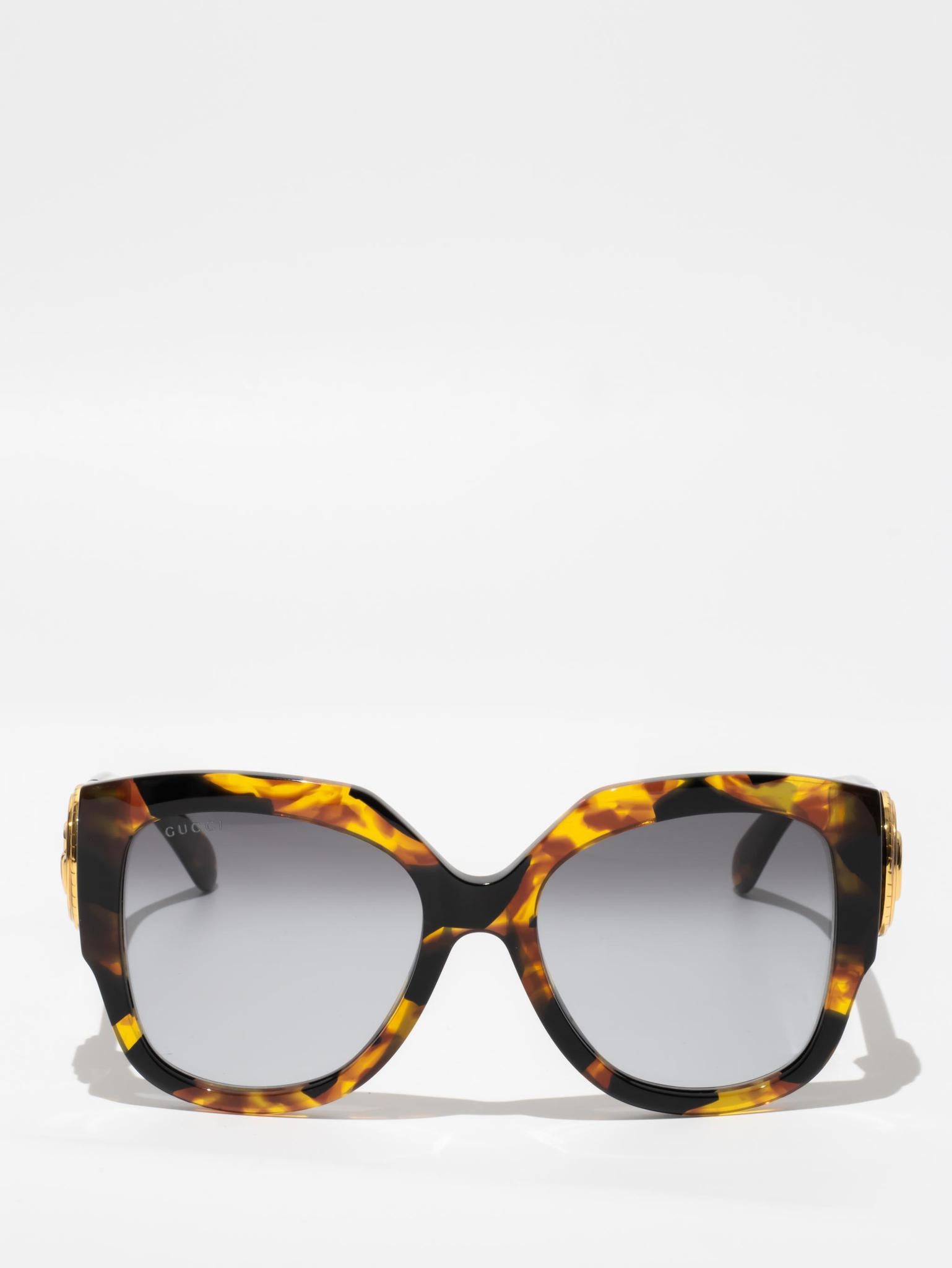 GUCCI GG1407S 002 Havana Sunglasses for Women - Luxury Designer Shades for Beach, Driving & Outdoor Fashion