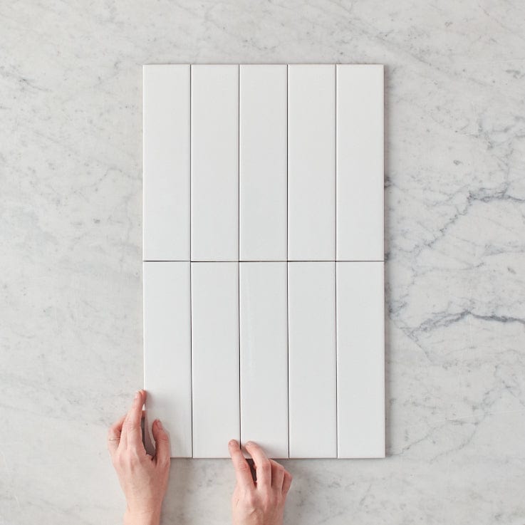 Premium Riverton Gloss White Subway Tile - Classic 3x6 Inch Ceramic Wall Tiles for Kitchen Backsplash, Bathroom & Shower Renovation