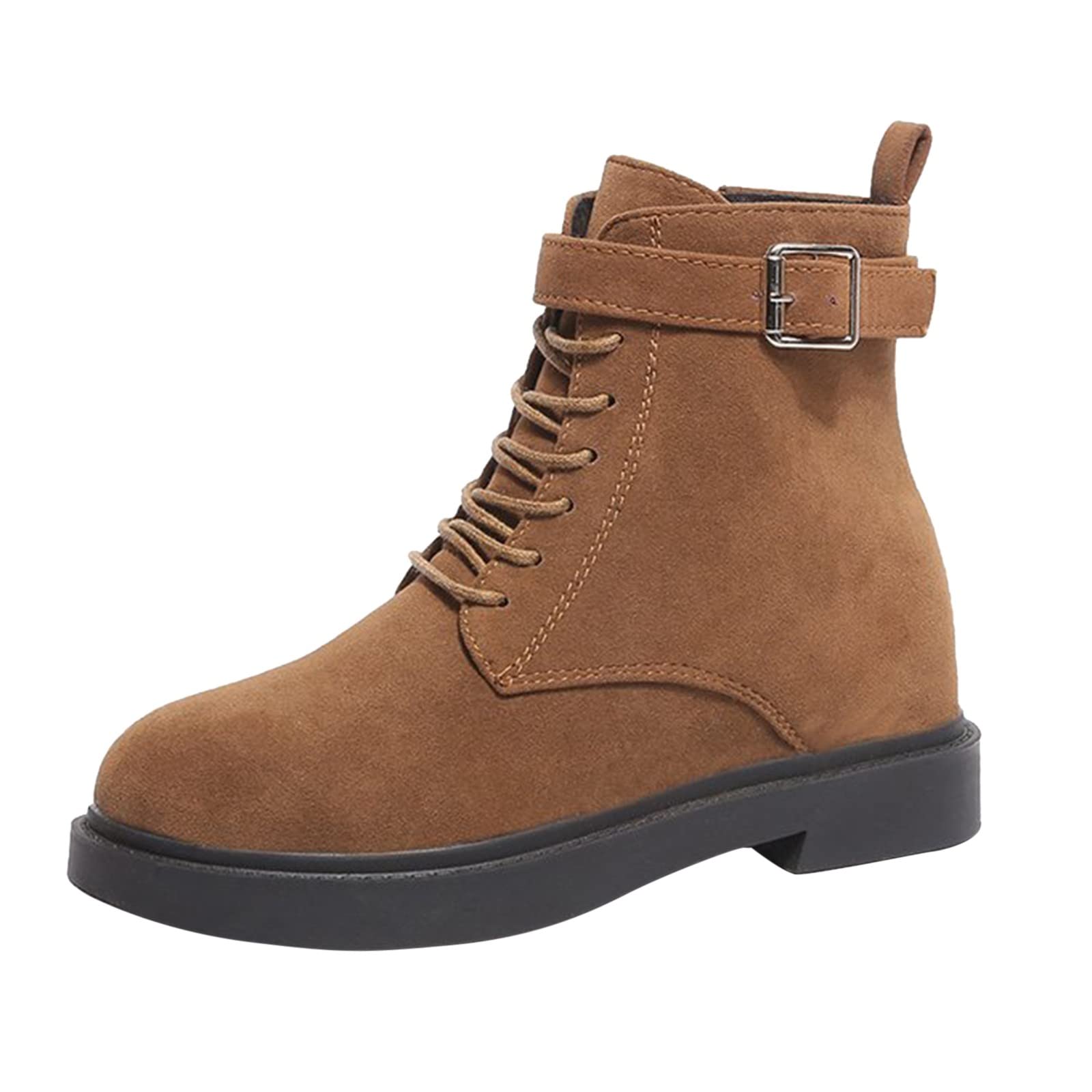 **Women's Winter Ankle Boots – Plush Lined Slip-On Round Toe Booties for Casual & Dressy Outfits | Warm Thermal Shoes for Cold Weather, Office & Everyday Wear**