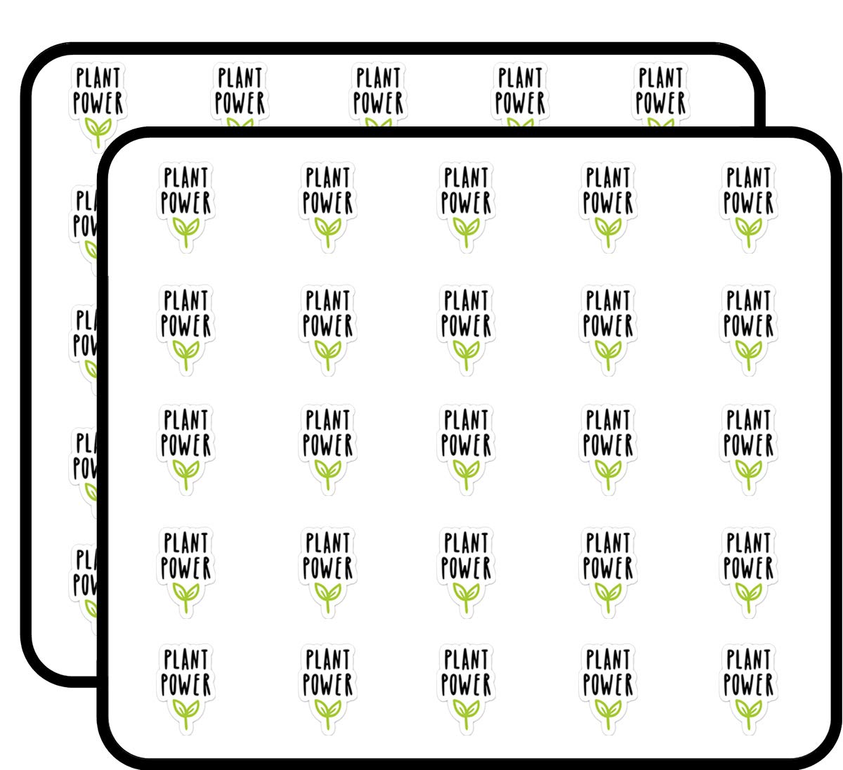 Plant Power Vegetarian Vegan Stickers - 50 Pack for Scrapbooking, DIY Crafts, Bullet Journals, Calendars & Kids Art Projects | Perfect for Home Decor, School Projects & Gift Wrapping
