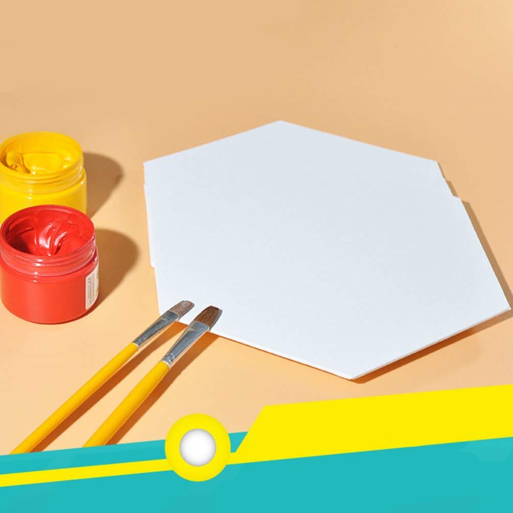 EXCEART 3-Pack Hexagon Sketch Book & Cotton Canvas Drawing Boards for Artists - Acid-Free Oil Painting Boards, Perfect for Sketching, Painting & Art Projects at Home or Studio