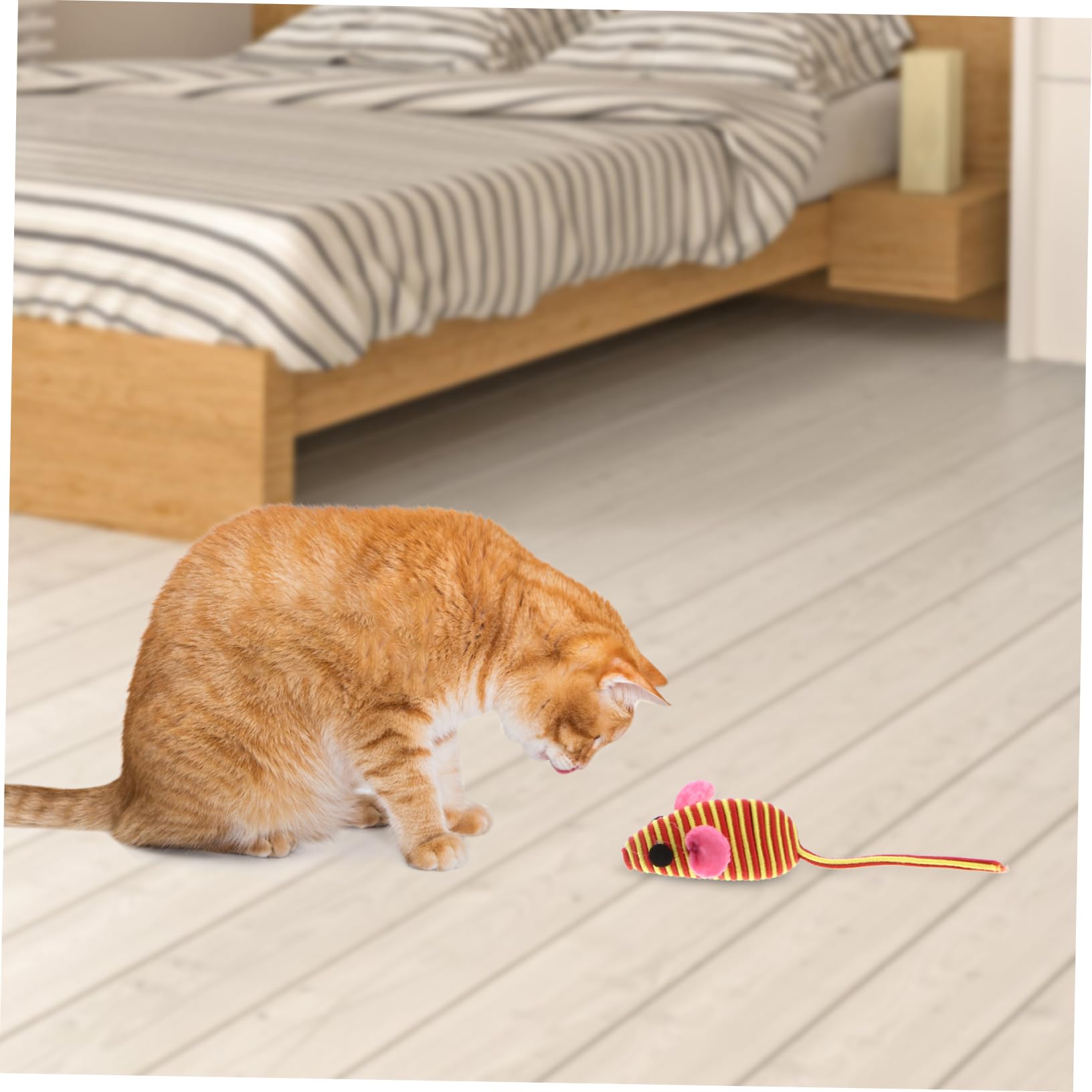 12pcs Cute Plush Cat Toys - Interactive Teasing Mice for Kittens, Chew & Bite Toys for Indoor Cats - Perfect for Playtime, Training & Stress Relief (Great for Small Spaces & Travel)