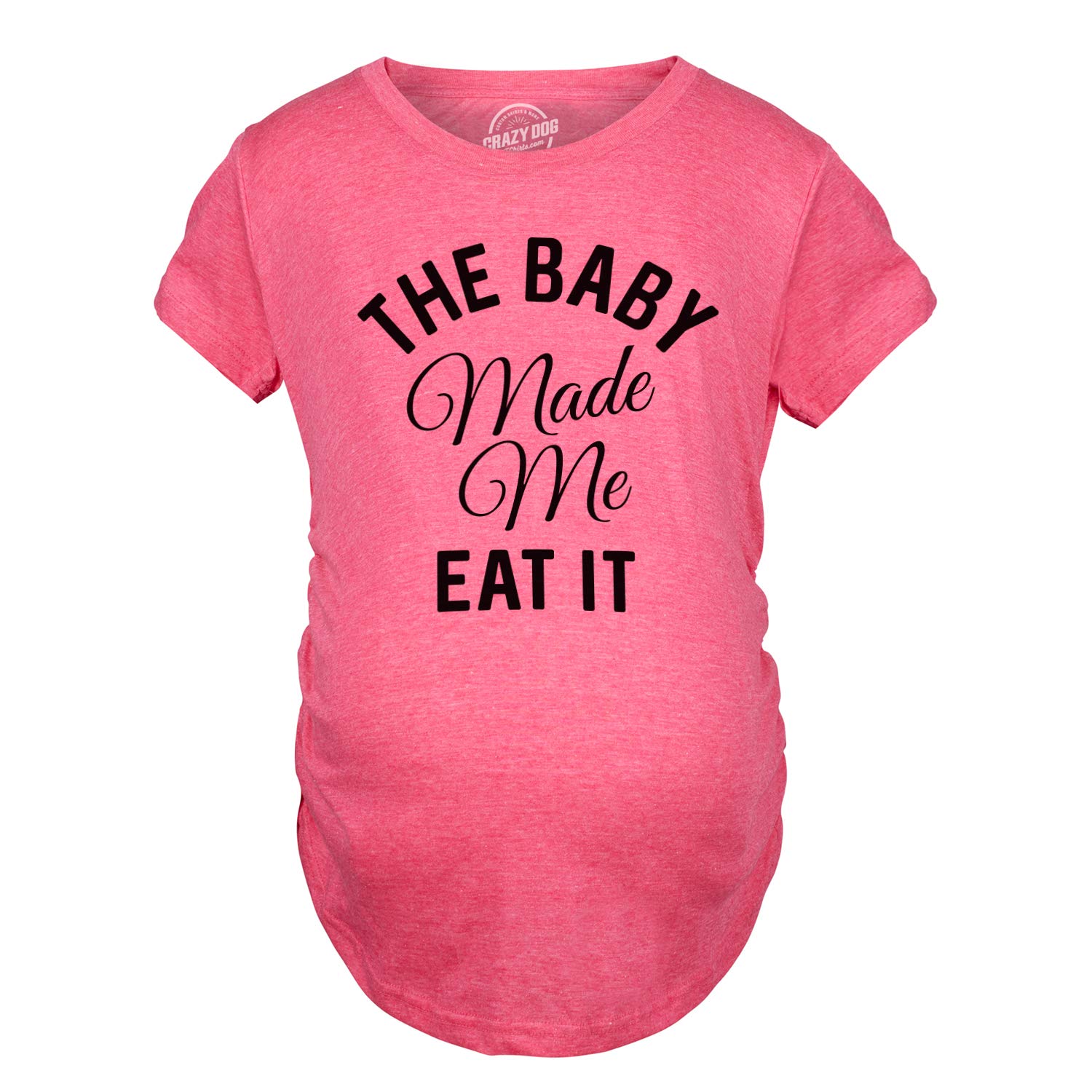 Funny Pregnancy Announcement T-Shirt - 'The Baby Made Me Eat It' Maternity Graphic Tee for Expecting Moms | Perfect for Baby Showers & Gender Reveals