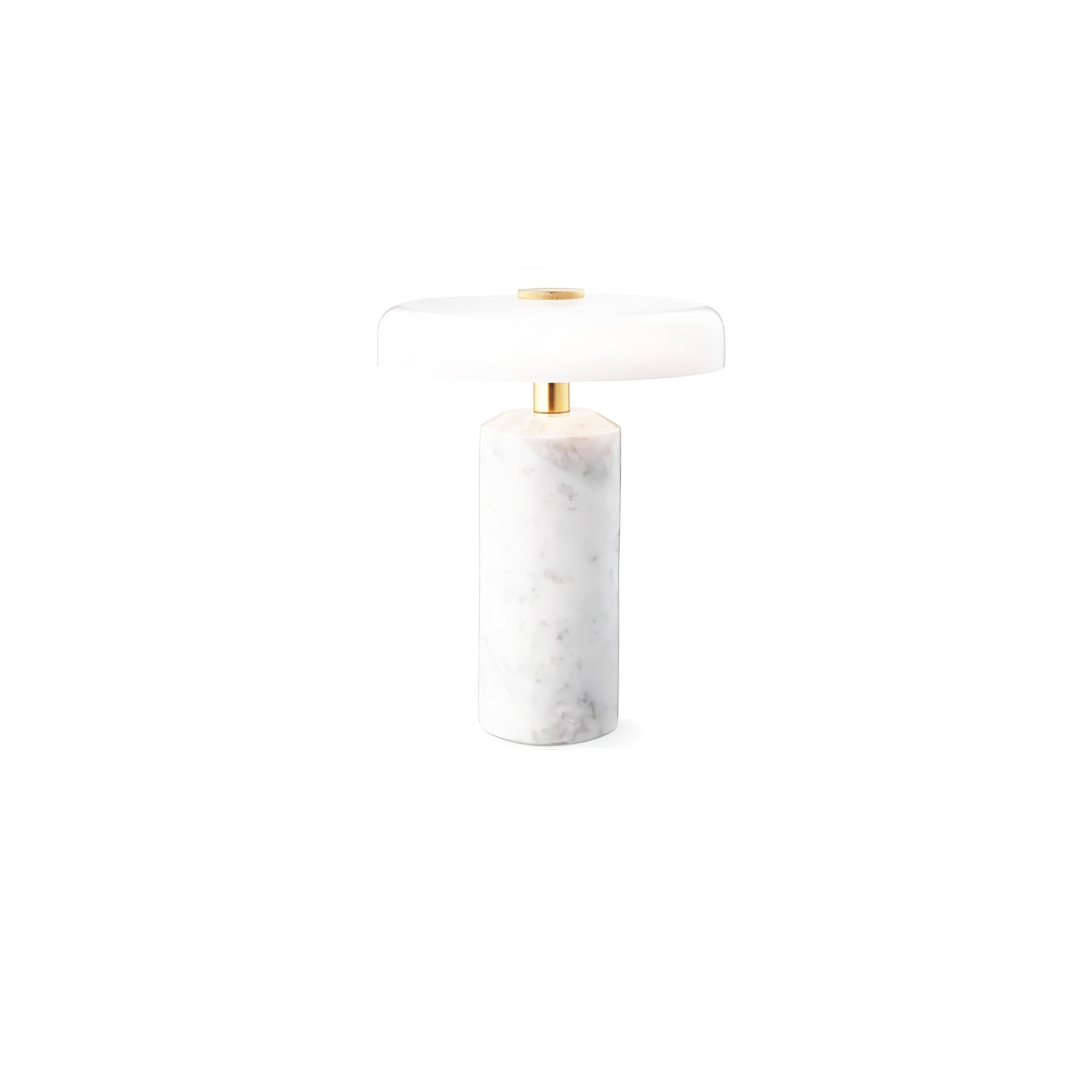 Lunara Marble Table Lamp - Modern Home Decor, Bedside & Living Room Lighting - Elegant Marble Base with Fabric Shade for Bedroom, Office, or Study Room