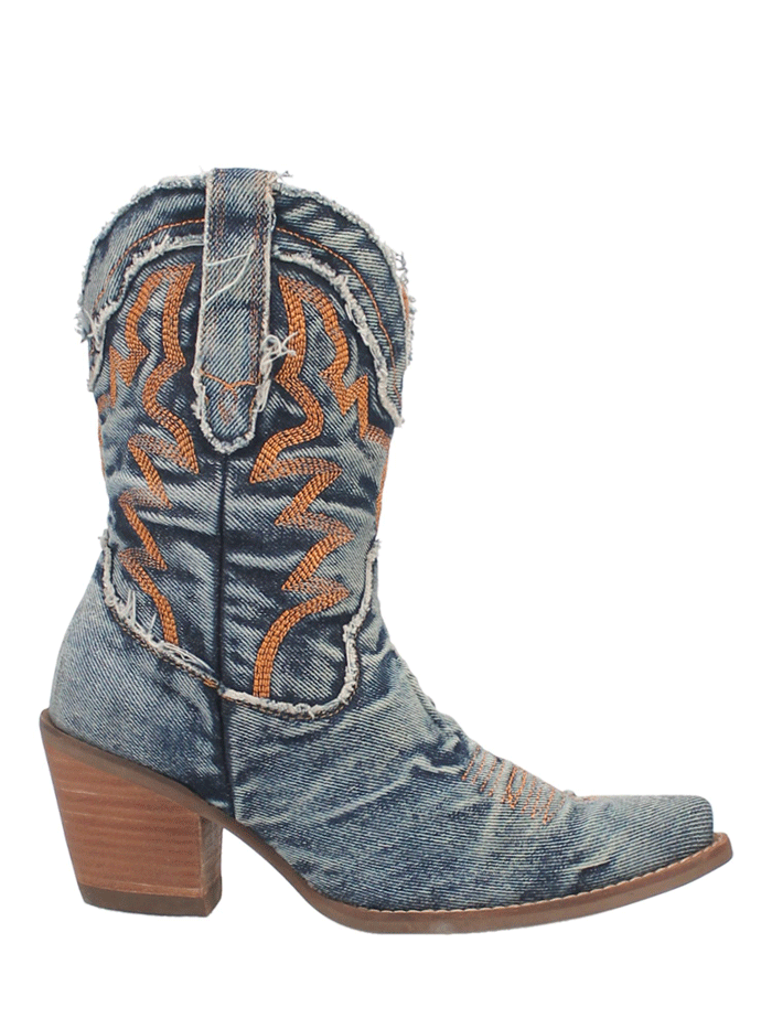 Dingo DI950 BL Women's Y'all Need Dolly Western Fashion Boots in Denim Blue - Perfect for Country Dancing, Rodeos & Casual Wear