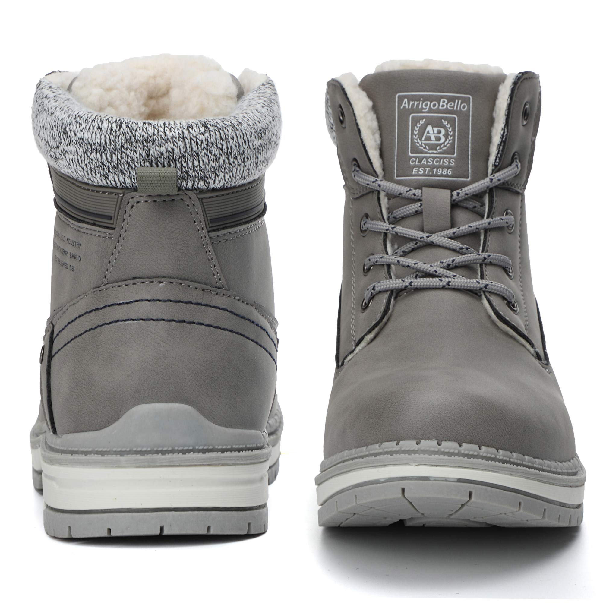 ARRIGO BELLO Women's Winter Snow Boots - Warm Fur Lined Ankle Boots, Anti-Slip Leather Hiking Boots for Work, Walking & Outdoor Activities (UK 4-7) | Perfect for Urban Commuting & Snowy Weather