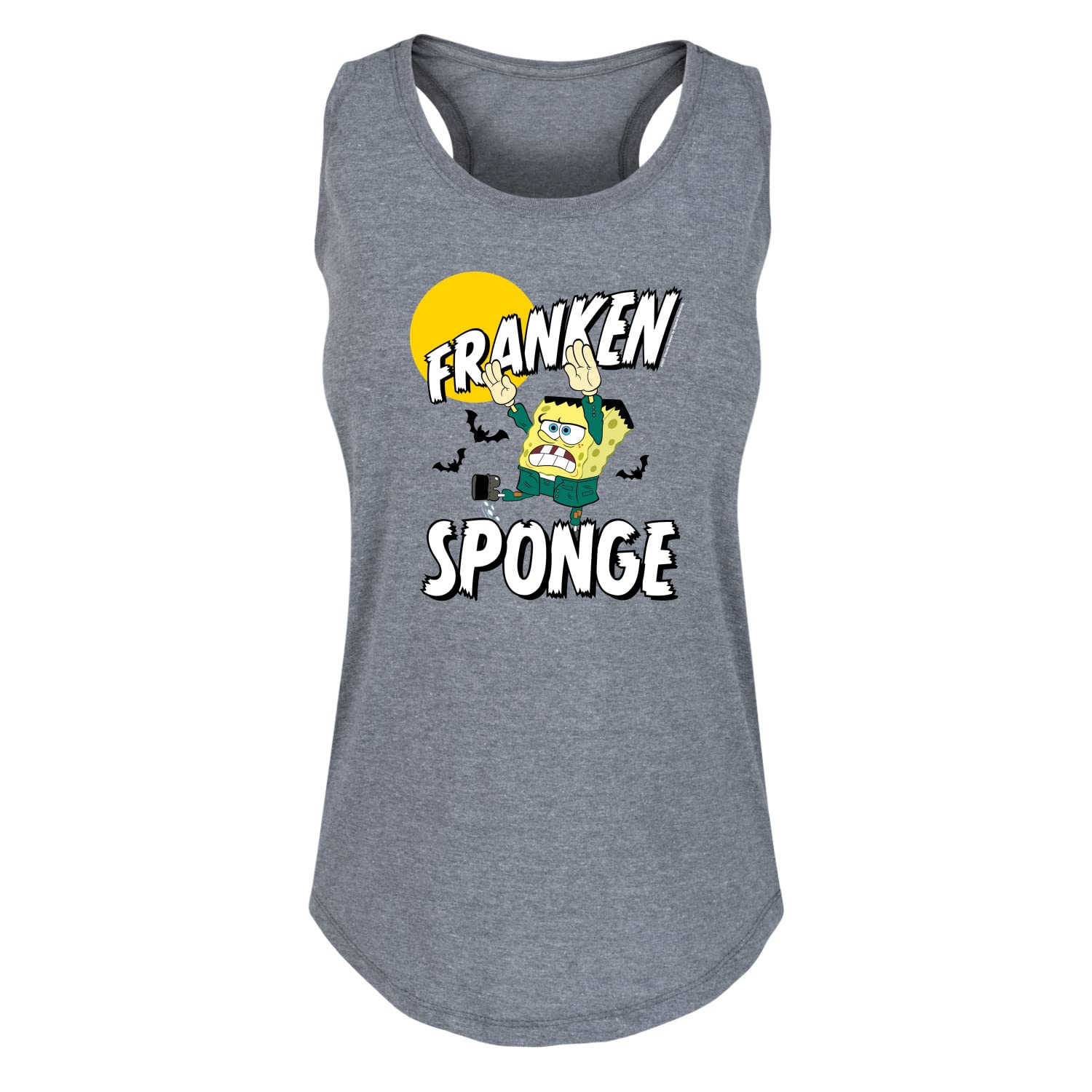 HYBRID APPAREL Women's Spongebob Squarepants Franken Sponge Racerback Tank Top - Soft & Comfortable Workout & Casual Wear