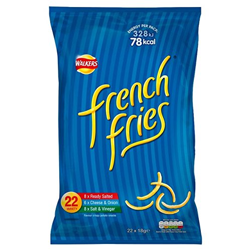 Walkers French Fries Variety Snacks 18g x 22 Pack - Crunchy Potato Snacks for Parties, Picnics & On-the-Go
